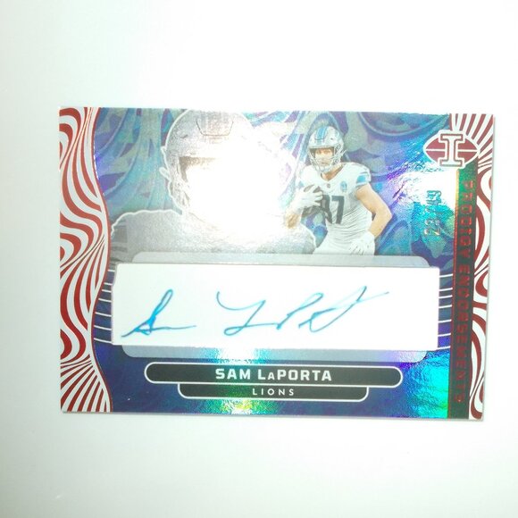 2024 Panini Football Illusions Sam LaPorta Prodigy Endorsments Autograph 23/49 - Picture 1 of 3